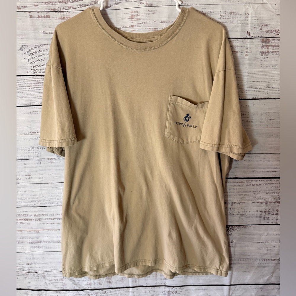 Fripp & Folly Men's XL Short Sleeve T Shirt Tan